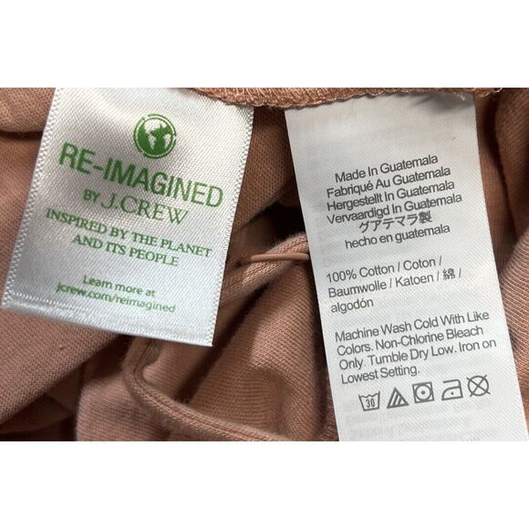 J. Crew Womens Tie-Back Tiered Midi Dress Size 3X Peachy Pink NWT 100% Cotton - Picture 8 of 9